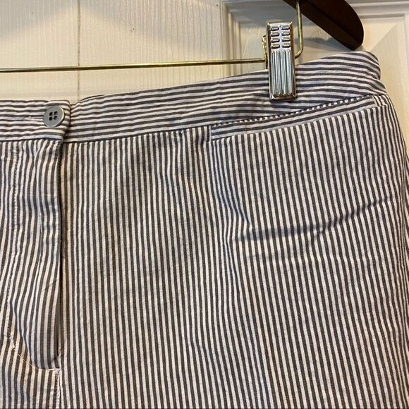 Chicos Seersucker Capris Baggy Cotton-Spandex Pockets Elastic Waist size 3 (XL) - Picture 4 of 11